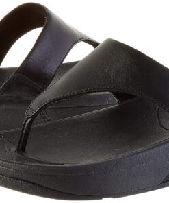 FitFlop Women's Lulu Leather Toe-Post Thong Sandals 6.5 Black 14 81tehRVZUDL