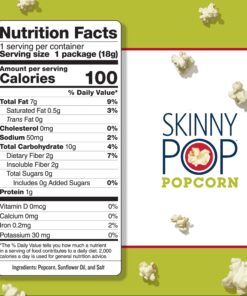 SkinnyPop Original Popcorn, Individual Snack Size Bags, Skinny Pop, Healthy Popcorn Snacks, Gluten Free, 0.65 Ounce (Pack of 30) 0.65 Ounce (Pack of 30) 26 81tfUnNBceL