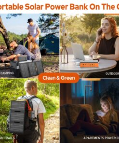 ZeroKor Portable Power Bank with AC Outlet, 65W/110V Portable Laptop Charger Battery Bank, 24000mAh/88.8Wh External Battery Pack,Backup Power Source for Outdoor Tent Camping RV Home Office Emergency Orange Grey 37 81tgTeTzkoL