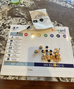 Magnetic Behavior Chore Chart for Kids at Home - Gift Reward Visual Schedule Chart by QUOKKA - Dry and Erase Routine and Responsibility - Use 99 Magnets, Markers, Stickers - from Toddlers to Teens Original 34 81tiQslpyrL