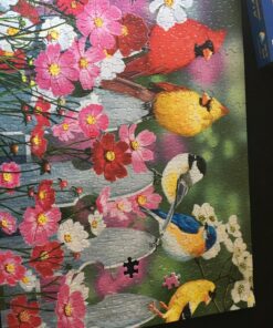SUNSOUT INC - Songbirds and Cosmos - 500 pc Jigsaw Puzzle by Artist: William Vanderdasson - Finished Size 18" x 24" - MPN# 30448 15 81tikNo6MQL