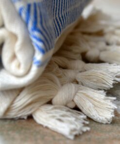 Dandelion - Ivory Basic Pattern - 100% Naturally-Dyed Cotton Turkish Towel Peshtemal - 71x39 Inches - Navy Blue 14 81tjhoWpyFL