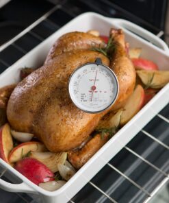 Taylor Leave-in Meat Oven Safe Compact Analog Dial Meat Food Grill BBQ Kitchen Cooking Thermometer, 3 inch dial, Stainless Steel 15 81tkSGmwVSL