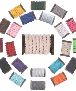 Ravenox Natural Twisted Cotton Rope | Made in The USA | Strong Triple-Strand Cordage for Sports, Décor, Pet Toys, Crafts, Macramé & Indoor Outdoor Use| by The Foot & Diameter (Multiple Color) Natural White 5/8 Inch x 10 Feet 15 81tlAe1hfpL 15