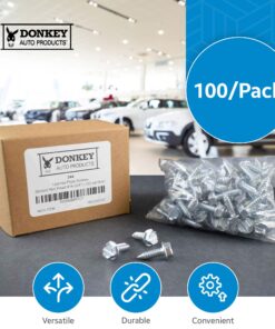 License Plate Screws - Number 14 x 0.75 inch Slotted Hex Head - American (100 per Box) 9 81tlJEpCGL