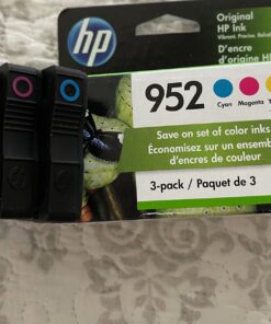 HP 952 Cyan, Magenta, Yellow Ink Cartridges (3-pack) | Works with HP OfficeJet 8702, HP OfficeJet Pro 7720, 7740, 8210, 8710, 8720, 8730, 8740 Series | Eligible for Instant Ink | N9K27AN Multipack 21 81tlT1libfL