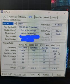 Crucial 8GB Single DDR4 2400 MT/S (PC4-19200) SR x8 SODIMM 260-Pin Memory - CT8G4SFS824A 2400MHz 23 81tlsY131xL