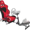 OpenWheeler GEN3 Racing Wheel Simulator Stand Cockpit Red on Black, Video Game Controller, Fits All Logitech G923, G920, Thrustmaster, Fanatec Wheels, Compatible with Xbox One, PS4, PC Platforms. 31 81tmsNxzusL