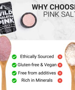 Wild Foods Organic Pink Himalayan Salt, Fine Ground Table and Cooking Salt, 8 oz | 100% Real, Pure, Unrefined Pink Salt | 80+ Minerals and Electrolytes, Small Batch, Ethically Sourced 8 Ounce (Pack of 1) 13 81to6grioL