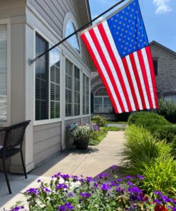 American Flag 3x5 Outdoor by Grace Alley, Embroidered Stars, Sewn Stripes, Heavy Duty, Hand Made and Fade Resistant - Long Lasting Nylon & Brass Grommets for Commercial Grade Durability, 100% Made in USA 53 81touIhB29L