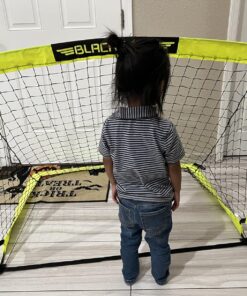 Franklin Sports Blackhawk Soccer Goal - Pop Up Backyard Soccer Nets - Foldable Indoor + Outdoor Soccer Goals - Portable Adult + Kids Soccer Goal 4' x 3' Optic Yellow 41 81tp1id8AL