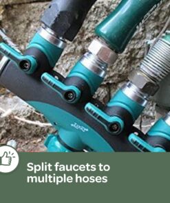 Garden Hose Splitter, Heavy Duty, Water Hose Manifold, 4 Way Hose Connector, Spigot Splitter, Faucet Divider Outdoor - Classic Classic 4-way 17 81tpAk77a5L