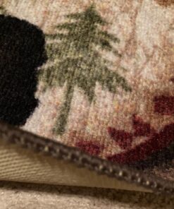 Cozy Cabin CC5275 Birch Bear Non Skid Rug 19"x31" Wedge Brown 19 in x 31 in 25 81tpBanFGXL