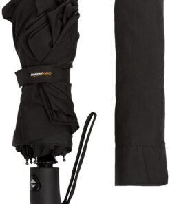 Amazon Basics Automatic Small Compact Travel Umbrella, One Size, Black 24 81tpOesl AL