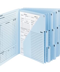 Smead Project Organizer, 10 Pockets, Closed Sides, Preprinted Templates, Reinforced Tabs, Letter Size, Navy/Lake Blue (89200) 7 81tpcIDybyL