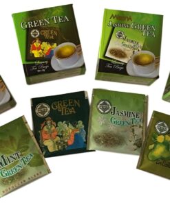 Mlesna Pure Ceylon Foil Envelope Green Tea Selection, Jasmine, Soursop, Mint and Green Tea - 40 Count 9 81tpn13tNL