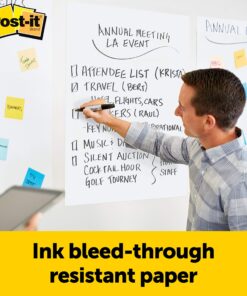 Post-it Super Sticky Easel Pad, 25 in x 30 in, White, 30 Sheets/Pad, 4 Pads/Pack, Great for Virtual Teachers and Students (559 VAD 4PK) 17 81tpv41hFbL