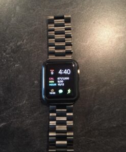 Simpeak Business Metal Band Compatible with Apple Watch Series 9 8 7 (45mm) Series 6 SE 5 4 (44mm) Series 3 2 1 (42mm) Women Men Solid Stainless Steel Band Strap Replacement for iWatch 45mm 44mm 42mm 45 81tqn2P4RbL