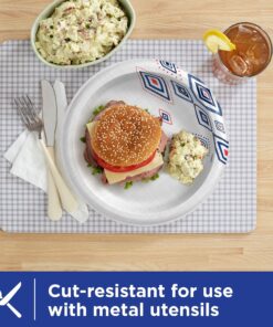 Dixie 10 Inch Paper Plates, Dinner Size Printed Disposable Plate, 204 Count (3 Packs of 68 Plates) White 26 81tt2zpaGnS 1