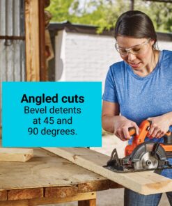 BLACK+DECKER 20V MAX Cordless Circular Saw, 5-1/2 inch, with Battery and Charger (BDCCS20C) 15 81tu7jBjdmL