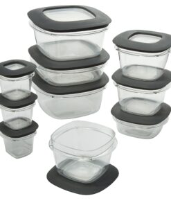 Rubbermaid Premier Easy Find Lids Meal Prep and Food Storage Containers, Set of 10 (20 Pieces Total), Grey |BPA-Free & Stain Resistant 8 81tuxKYH4rL