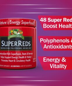 Garden Greens Super Reds Energizing Polyphenol Superfoods, Antioxidants, Powder Drink Mix, 30servings,7.4 ounce 8 81tw5GbjpZL