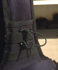 BOOSTEADY Pack of 10 Tactical Gear Clip Molle Web Dominators for Outdoor Hydration Tube Backpack Straps Management with Zippered Pouch Black 24 81tw5jpNaVL