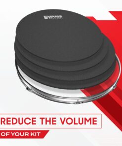 Evans SoundOff by Evans Drum Mute Pak (4pc) – Provides 95% Volume Reduction Without Drastically Altering Drums’ Feel – Quietly Practice Directly on Drum Sets – For Standard-Sized Kits 12, 13, 14 (Snare), 16 Standard Pack 13 81txGA3x1L