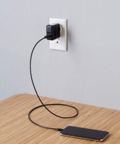 Amazon Basics 24W Two-Port USB-A Wall Charger (12W, 2.4A per port) for Phones (iPhone 15/14/13/12/11/X, Samsung, and more), non-PPS, Black Dual Port 14 81tyABIP7TL