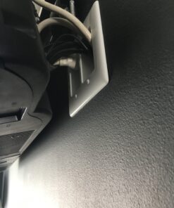 Bryant Electric RR1512W 2-Gang Recessed TV Connection Outlet Plate with 15 Amp 125V Tamper-Resistant Duplex Receptacle with One Pass-Thru Opening, White 1-Pass-Thru Opening 32 81tyXj7i4VL