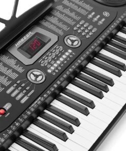 Hamzer 61-Key Portable Electronic Keyboard Piano with Stand, Stool, Headphones, Microphone & Sticker Sheet 37 81tyqpYH7AL