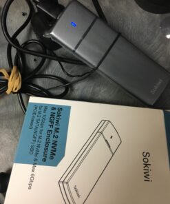 Sokiwi M.2 NVMe SATA SSD Enclosure Adapter Tool-Free, USB 3.2 Gen2 10Gbps External NVMe to USB PCI-E 6Gbps SATA M-Key/B+M Key, NVMe Reader Support UASP Trim for SSDs 2230/2242/2260/2280 SKUD0501-US 40 81tzb1nPOuL 1