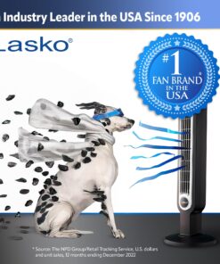 Alternative view of Lasko High Velocity Floor Fan with Wall mount Option, 3 Powerful Speeds, Pivoting Fan Head for Home, Garage, Attic, 20", Black, 2264QM Black Silver