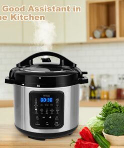 Electric Pressure Cooker: 6 Quart 9-in-1 Multi-Functional Built-in 11 Presets Programs Pressure Pot, Multi Cooker, Slow Cooker, Rice Cooker, Steamer, Sauté, Yogurt Maker, Warmer & Sterilizer 6 Quarts 32 81u1dqQO3kL 1