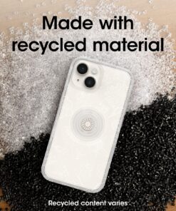OtterBox iPhone 14 & iPhone 13 Otter + Pop Symmetry Series Clear Case - FLOWER OF MONTH (Clear), integrated PopSockets PopGrip, slim, pocket-friendly, raised edges protect camera & screen Flower of Month 12 81u1x4WnCL
