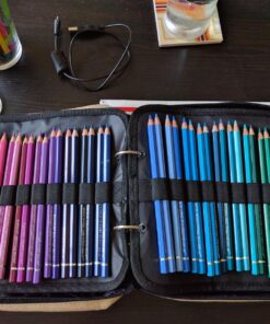 Derwent Pencil Case, Canvas Carry-All Bag Pencil Holder with Removable Shoulder Strap, Holds up to 132 Pencils and Supplies (2300671) , Brown Carry All 132 Capacity 60 81u27iRugWL