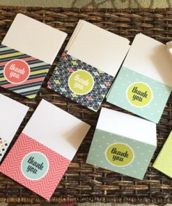 Mod Thank You Note Card Assortment Pack - Set of 36 cards - 6 designs blank inside - with white envelopes (53876) Mod 30 81u2KObRjHL