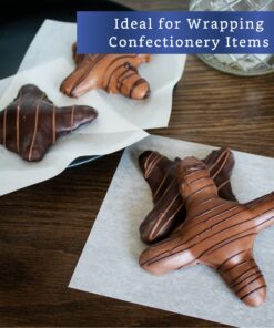 Wax Paper Candy Wrappers for Caramels (300 Pcs 5 x 5 inches) - Wax Paper Sheets for Candy - Twisting Wax Paper Caramel Wrappers - Pre Cut Parchment Paper Squares - Hamburger Patty Paper Squares 20 81u2TqwXpL