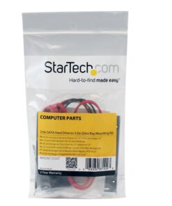 StarTech.com SSD Mounting Bracket - Solid Metal - 2.5in to 3.5 Hard Drive Adapter - SSD Bracket - SSD Upgrade Kit (BRACKET25SAT) 1x3.5" Bay 1x2.5" Drive (SATA) 5 81u3LTAi3aL