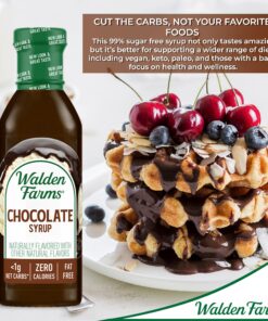 Walden Farms Chocolate Syrup 12 oz (Pack of 2) - Sweet Syrup, Near Zero Fat, Sugar and Calorie - For Pancakes, Waffles, Muffins, Fruits, Shakes, Lemonade, Desserts, Snacks, Appetizers and Many More 12 Fl Oz (Pack of 2) 15 81u3OWPMLL
