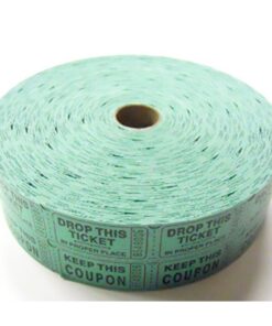 Two (2) Rolls of Two-part Green Double Roll Raffle Tickets Totaling 4,000 Tickets