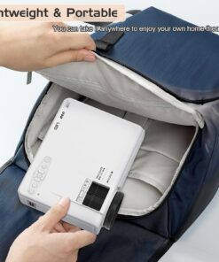 Updated Mini Projector with Bluetooth and Projector Screen, 9500Lumens Full HD 1080P Portable Video Projector, Home Theater Movie Projector Compatible with HDMI,USB,AV,Laptop,Smartphone 35 81u7hyXG5GL