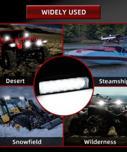 YITAMOTOR LED Light Bar 2PCS 18W 6 Inch Flood LED Work Light Pods Single Row Off Road Led Light Driving Light Fog Light Boat Light Waterproof SUV ATV 4WD Car Truck Golf Cart 12V 24V, 2 Year Warranty 2pcs 6inch Flood Black 27 81u8VedEzSL