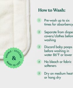 Naturally Natures Cloth Diaper Inserts 5 Layer. Bamboo Reusable Liners (Pack of 12) 25 81u8ZlxviwL