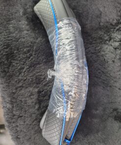 Rueesh Microfiber Leather Steering Wheel Cover Anti-Slip Matte Finish Auto Car Wheel Cover Universal 15 Inch Wheel Cover for Car Embossing Pattern Blue Line M (14.5"-15" Diameter) 29 81uA5ZDqN2L