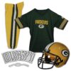 Franklin Sports NFL Youth Football Uniform Set for Boys & Girls - Includes Helmet, Jersey & Pants with Chinstrap + Numbers Green Bay Packers Medium 4 81uASlGnR9L