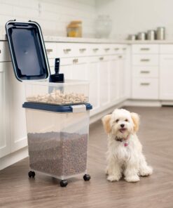 IRIS USA 33qt + 12qt Airtight Pet Food Container Combo with Scoop, Blue Moon Blue Moon/Clear 22 81uBPo3EB3L