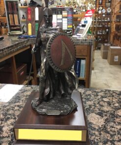 Veronese 9 7/8 Inch Leonidas Spartan King with Spear and Shield Cold Cast Resin Antique Bronze Sculpture 12 81uC2qOk CL