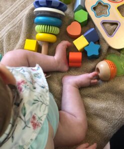 Amazon Basics Wooden Shape Sorter and Rainbow Stacker, Classic Sorting Toy for Babies, Toddlers, Children Age 12+ Months, Multicolor 64 81uCXY33kaL