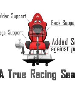 OpenWheeler Advanced Racing Simulator Seat Driving Simulator Gaming Chair with Gear Shift Mount Red 26 81uCvSGT LL